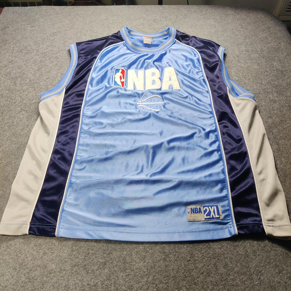 NBA Shirt Mens 2XL Blue White Basketball Elevation Jersey Sleeveless NBA 2XL
